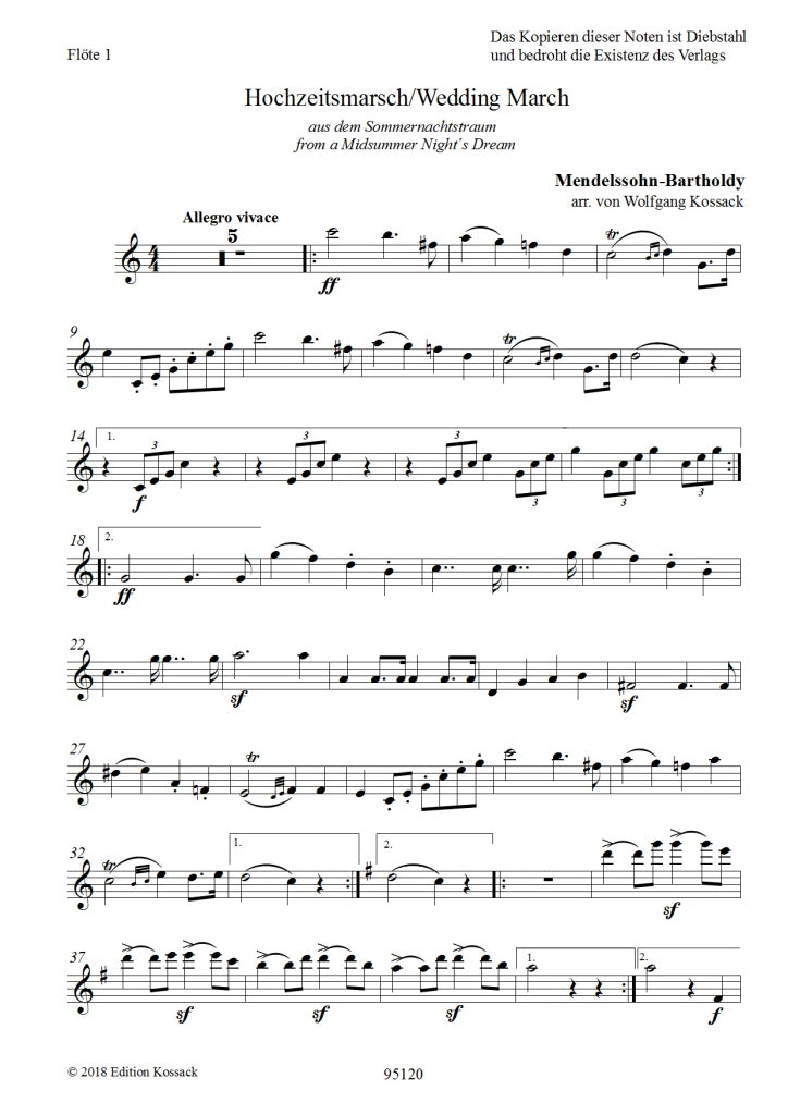 Mendelssohn: Wedding March from A Midsummer Night's Dream (arr