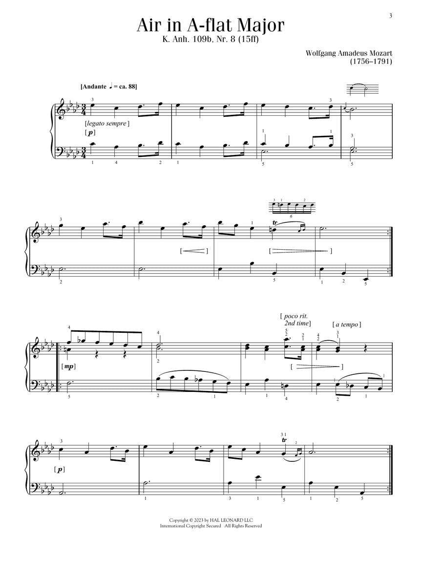 Mozart: Intermediate Favorites