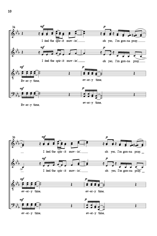 Every Time I Feel the Spirit (arr. for SATB choir)