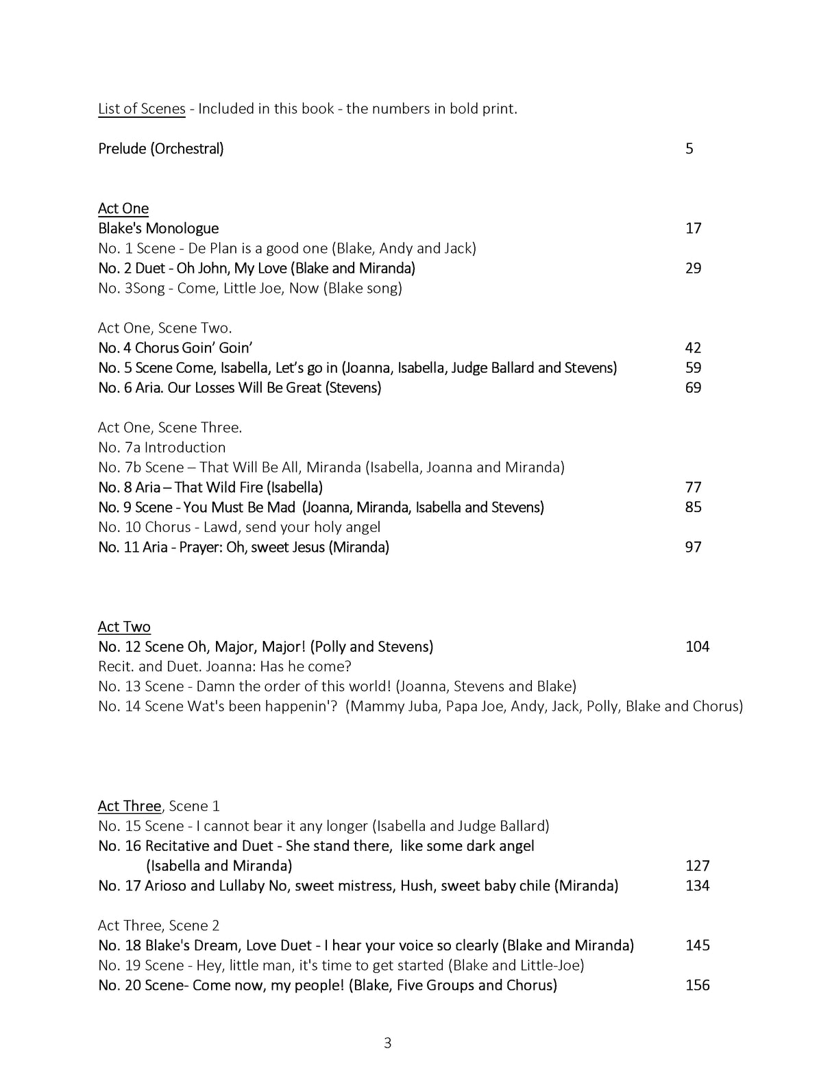 H.L. Adams: Vocal Selections from Blake