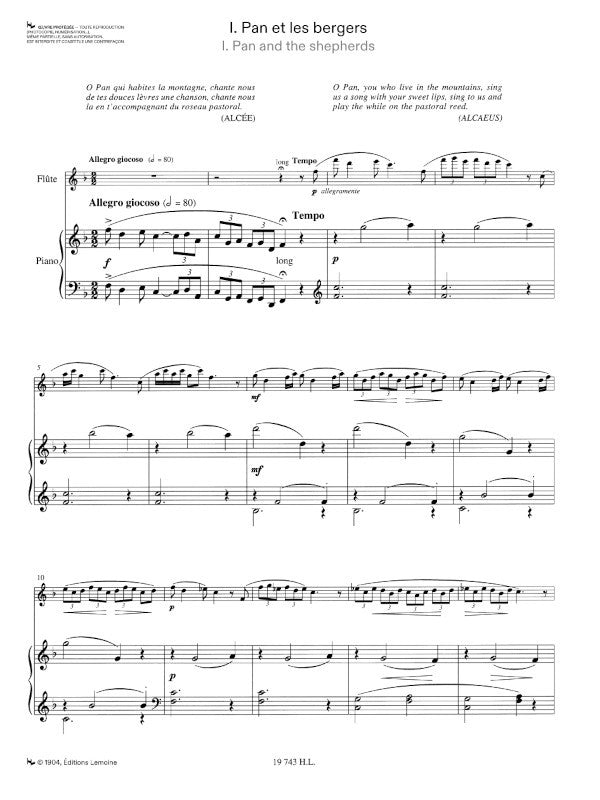 Mouquet: Flûte de Pan, Op. 15 – Ficks Music