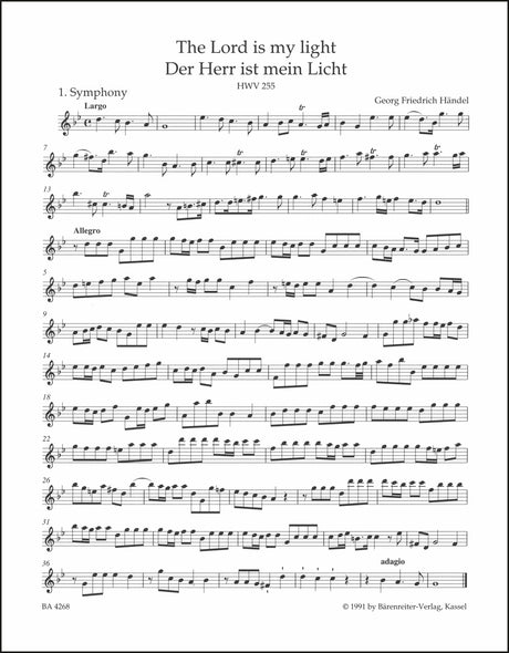 Handel: The Lord is my light, HWV 255
