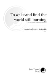 Stafylakis: To wake and find the world still burning