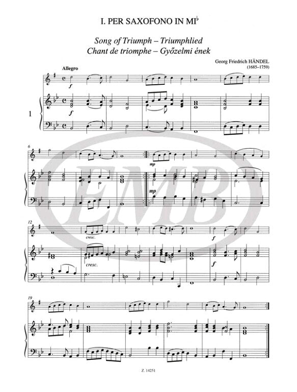 Saxophone Music for Alto or Tenor Saxophone