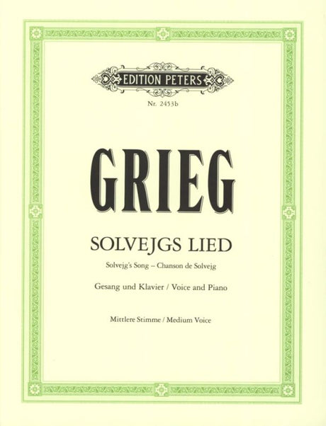 Grieg: Solveig's Song, Op 23, No. 11