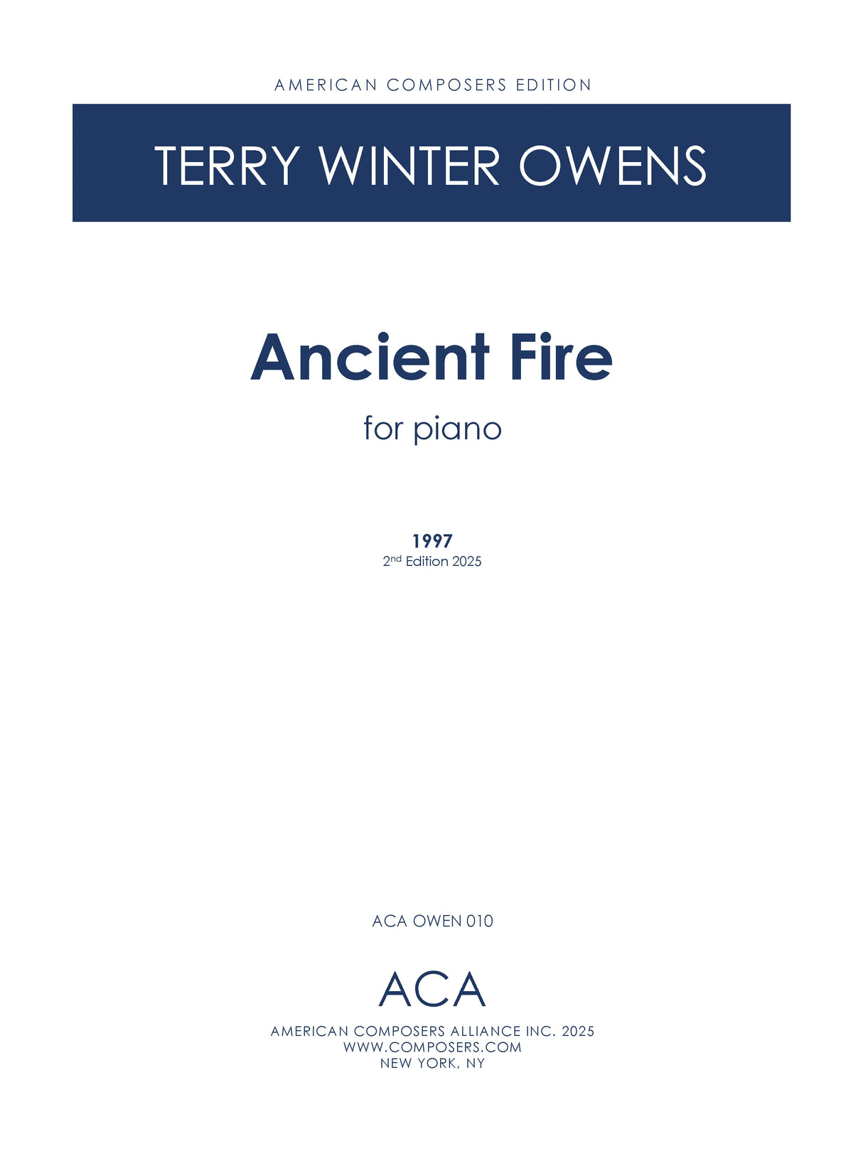 T.W. Owens: Ancient Fire