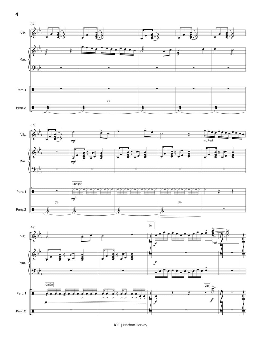 Hervey: Ice (Version for Percussion Quartet)