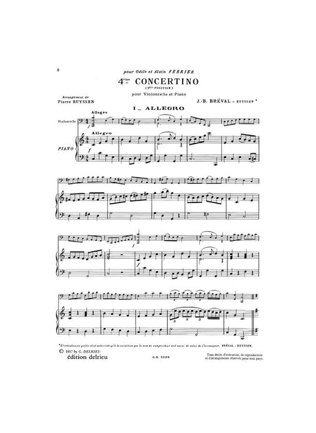 Bréval: Cello Concertino No. 4 in C Major