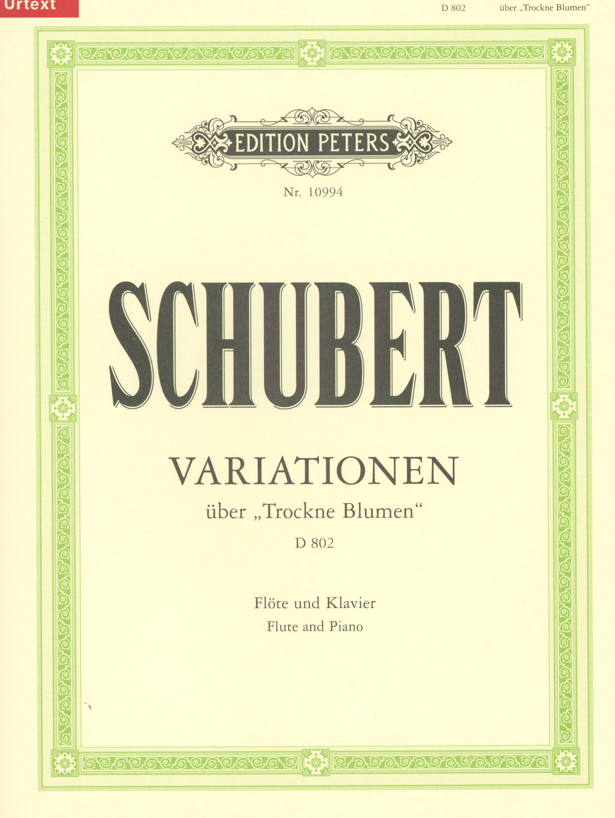 Schubert: Variations on "Trockne Blumen", D 802, Op. posth. 160