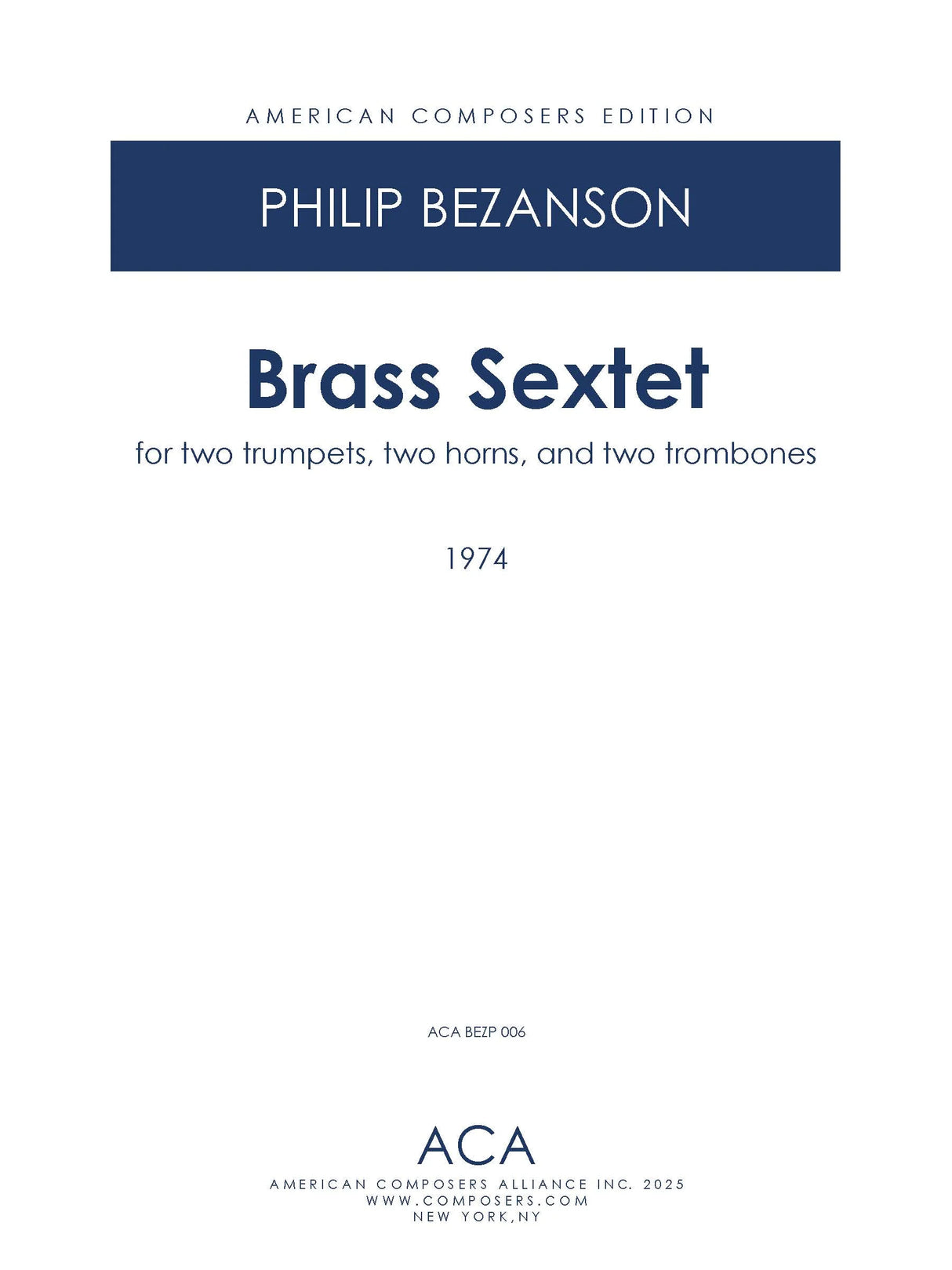 Bezanson: Brass Sextet