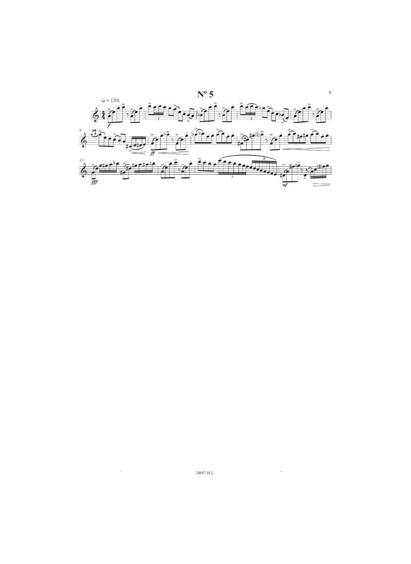 Piazzolla: Tango Etudes (for flute or violin solo)