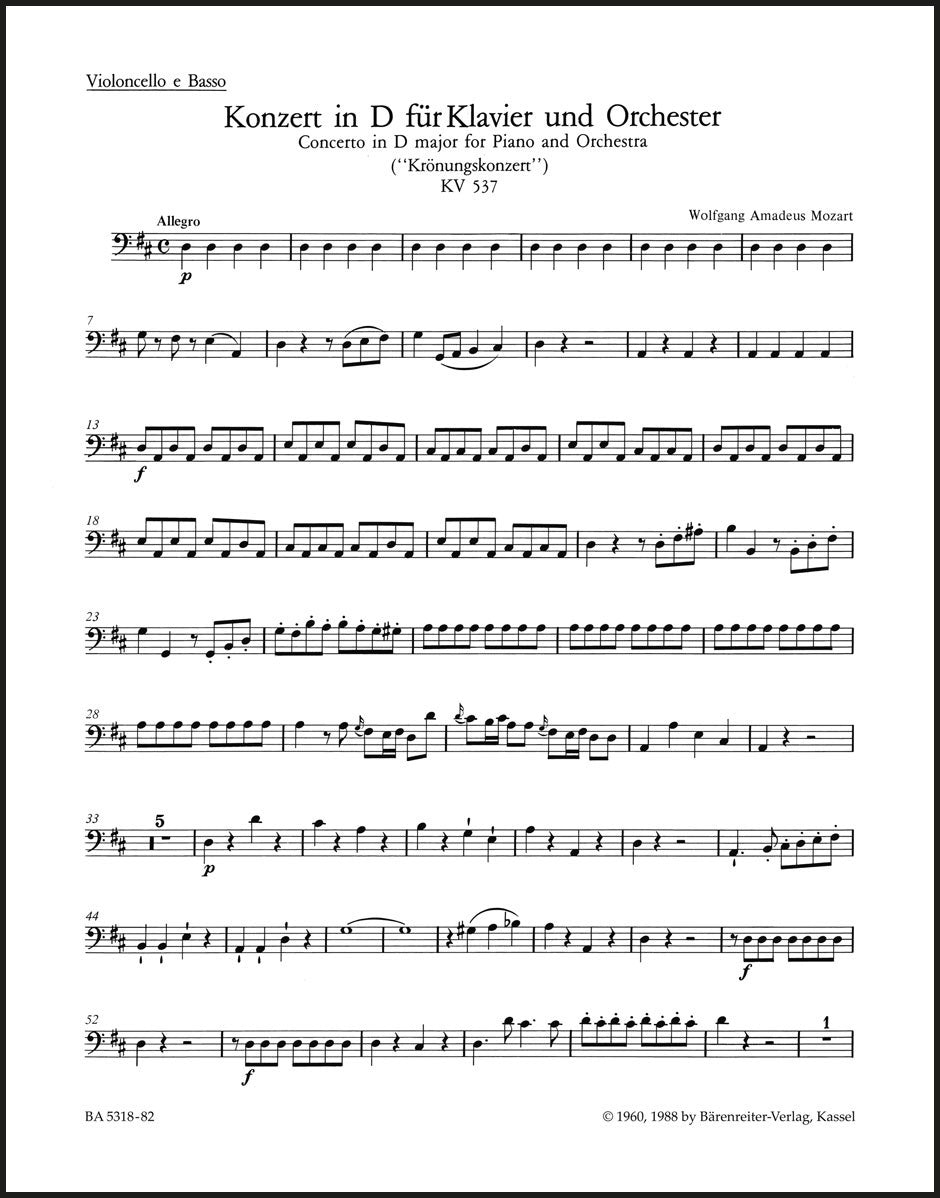 Mozart: Piano Concerto No. 26 in D Major, K. 537 – Ficks Music