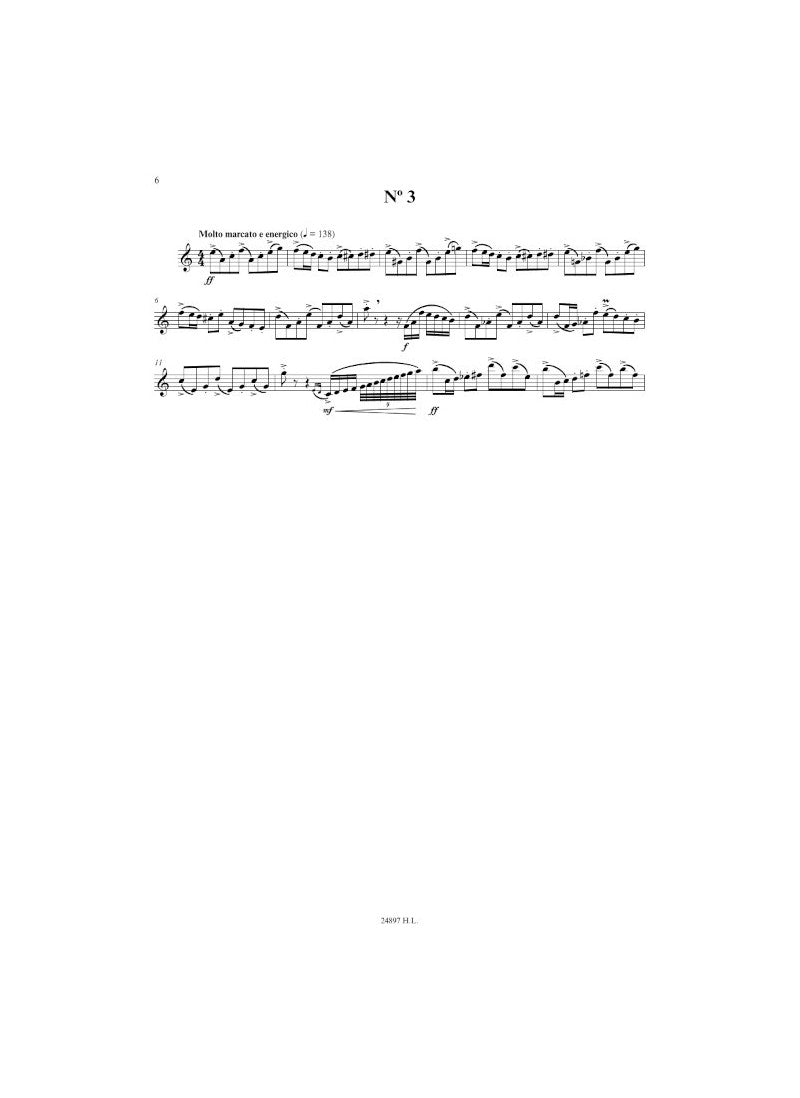 Piazzolla: Tango Etudes (for flute or violin solo)