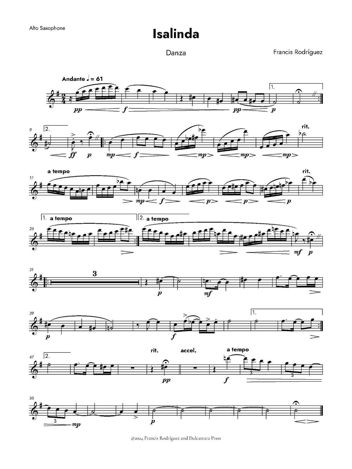 F. Rodríguez: Danza Isalinda