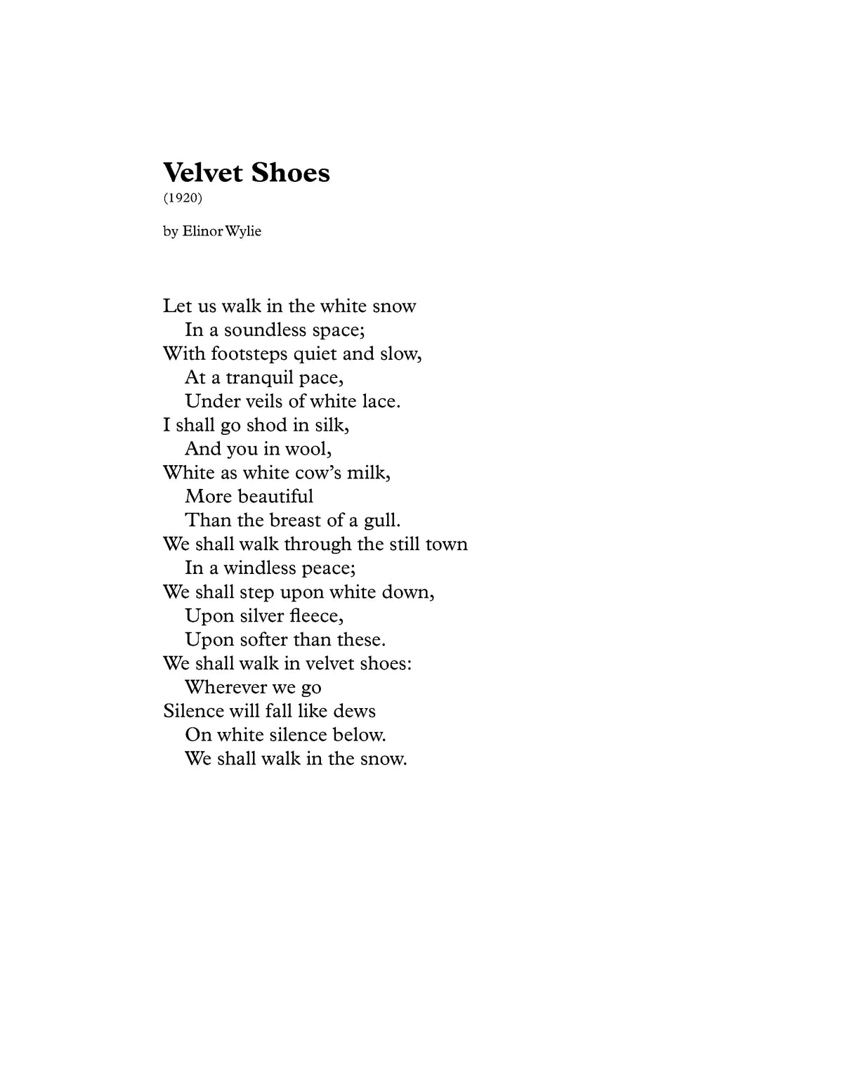 White: Velvet Shoes