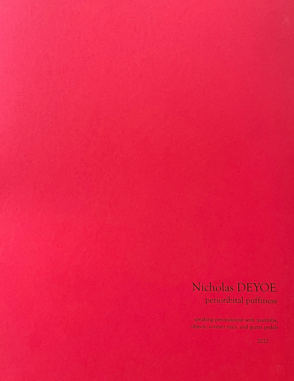 Deyoe: Perioribital Puffiness