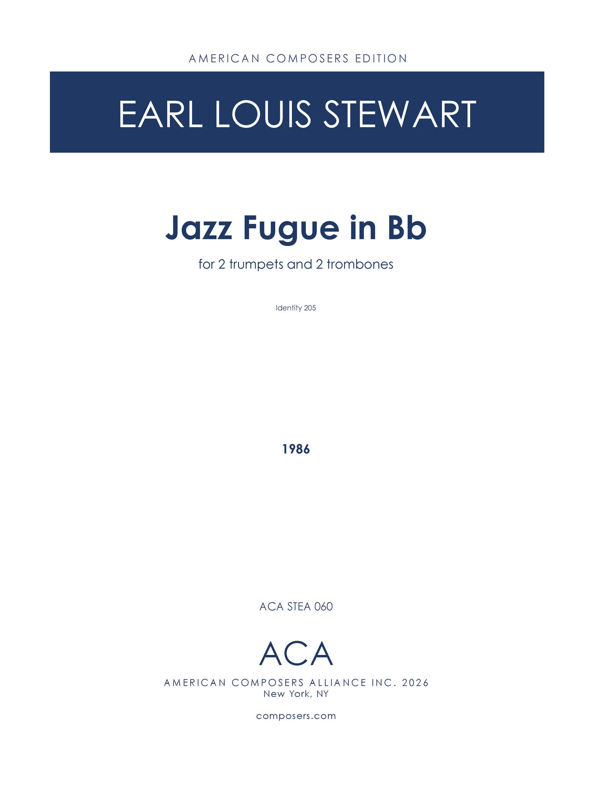 Stewart: Jazz Fugue in B-flat