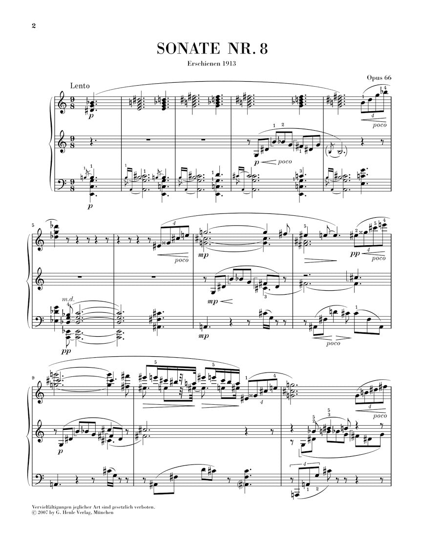 Scriabin: Piano Sonata No. 8, Op. 66 – Ficks Music
