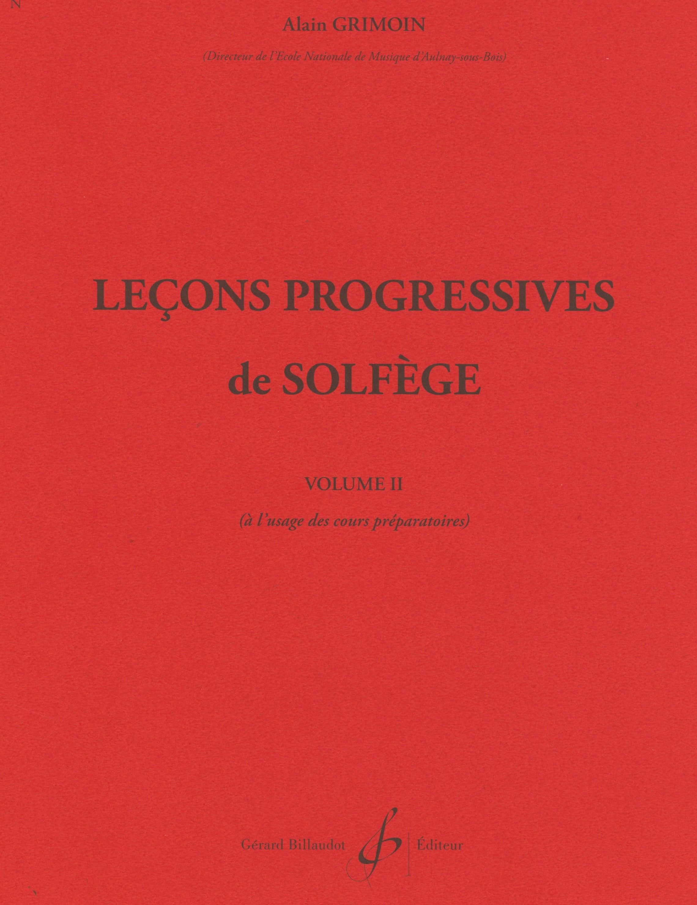 Grimoin: 32 Leçons progressives de solfege - Volume 2
