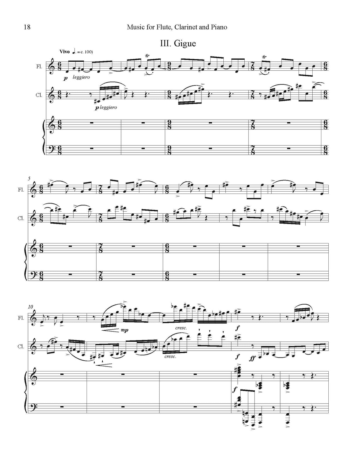 Shawn: Music for Flute, Clarinet, & Piano