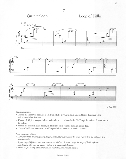 B. Heller: Playing with Fifths for Piano