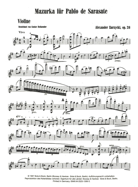 Zarzycki: Mazurka No. 1, Op. 26