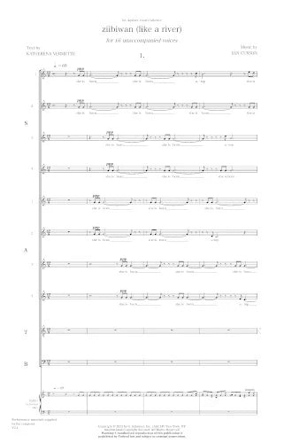 Cusson: ziibiwan (like a river) (Version for 16 Voices)