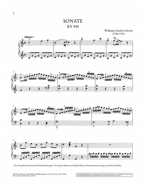 Mozart: Piano Sonata in C Major, K. 545