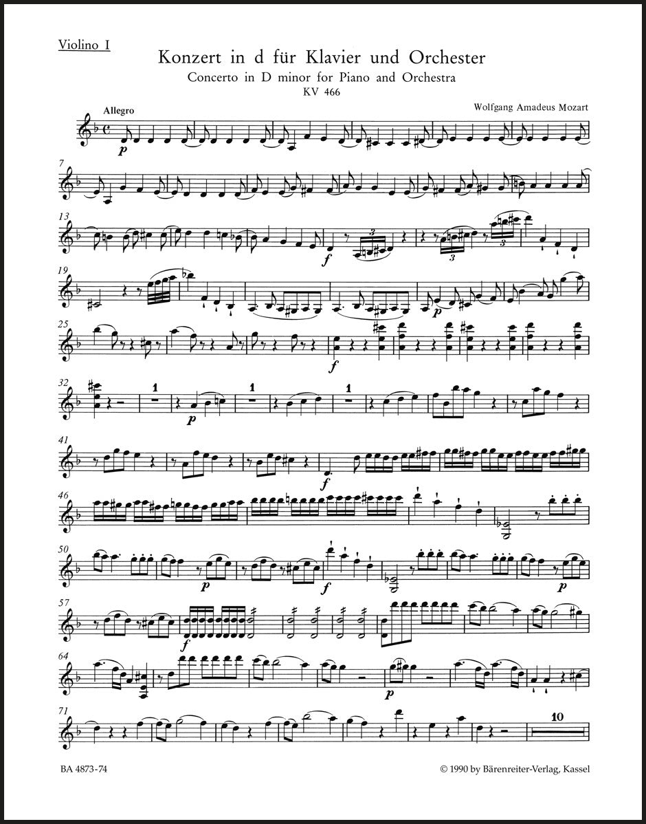 Mozart: Piano Concerto No. 20 in D Minor, K. 466 – Ficks Music