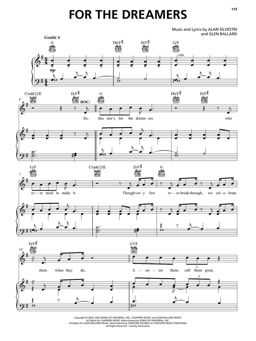 Back to the Future - Vocal Selections