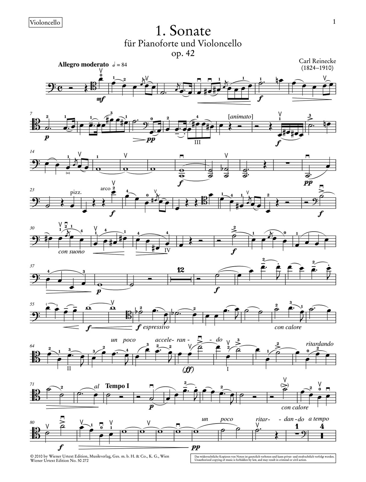 Reinecke: Complete Cello Sonatas