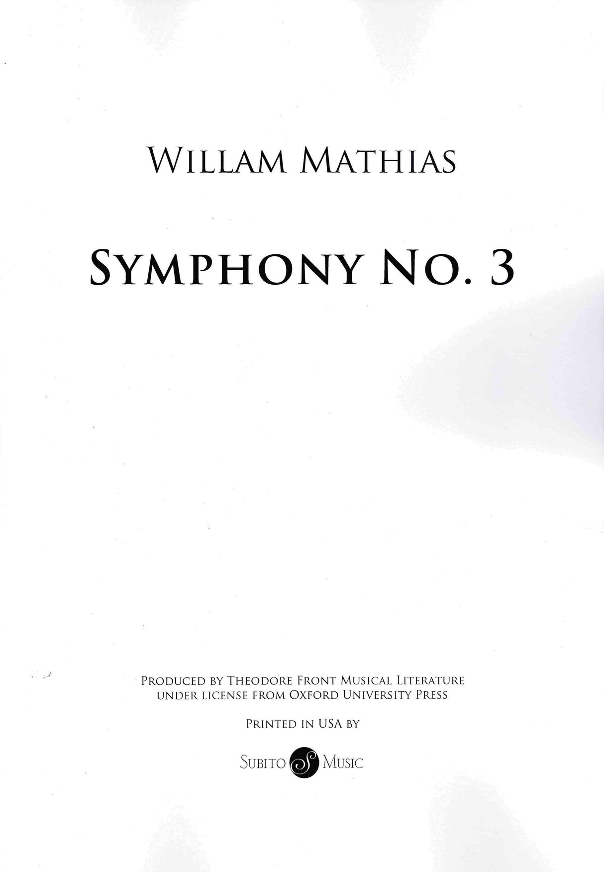 Mathias: Symphony No. 3