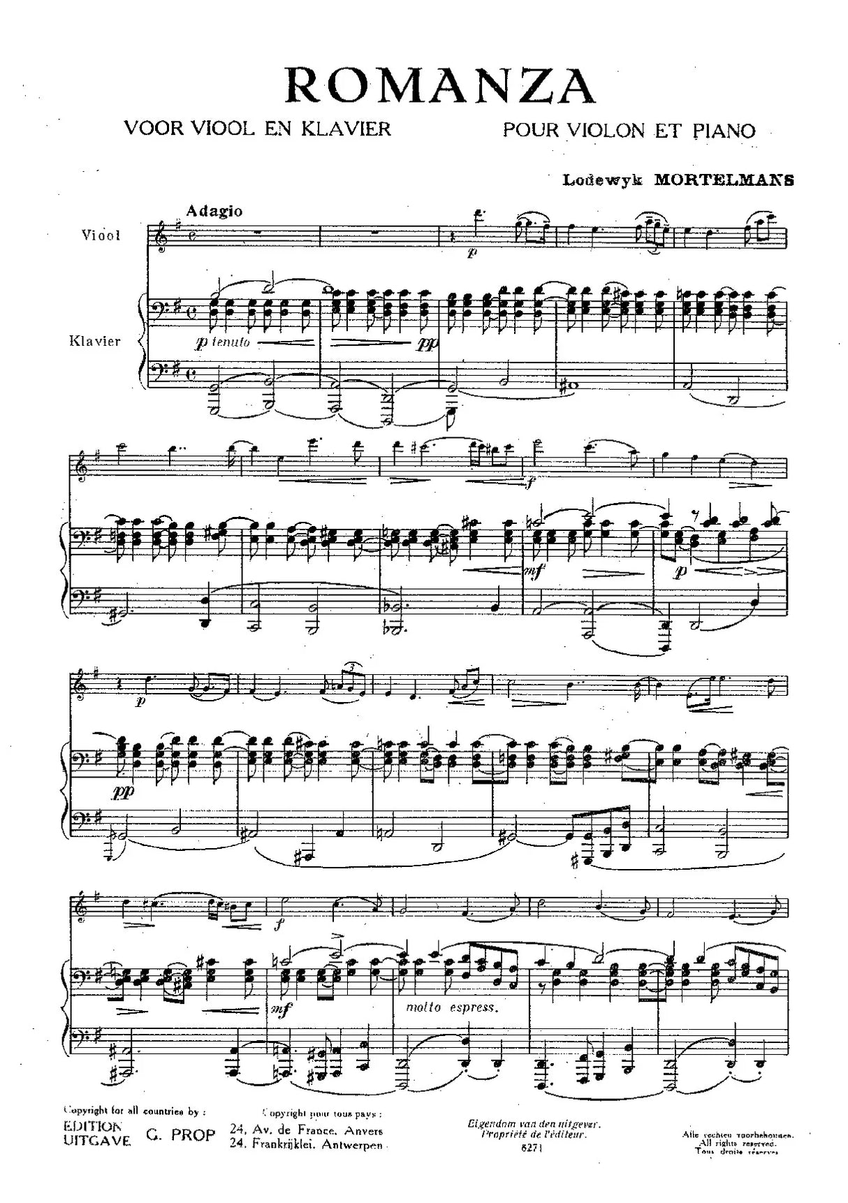 Mortelmans: Romanza