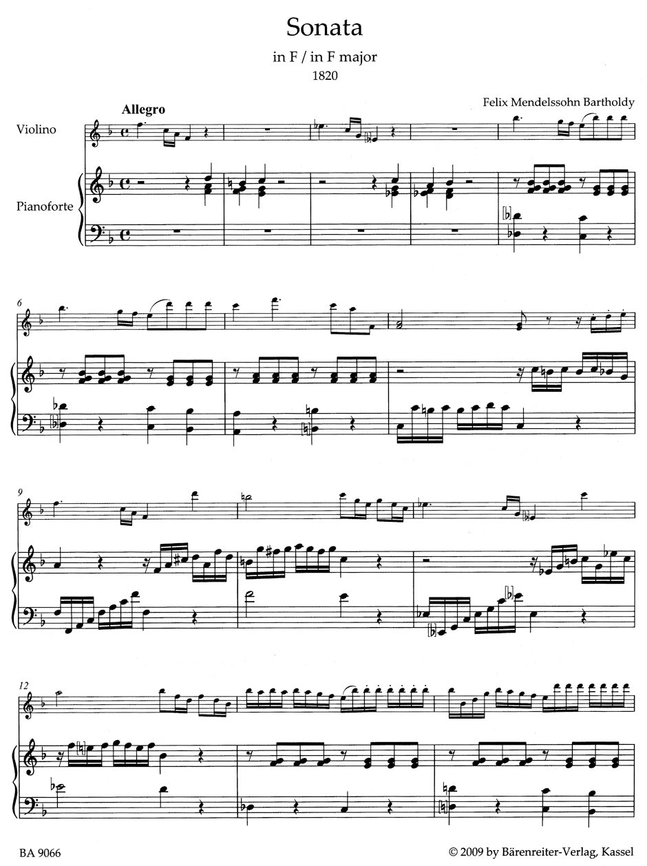 Mendelssohn: Violin Sonatas