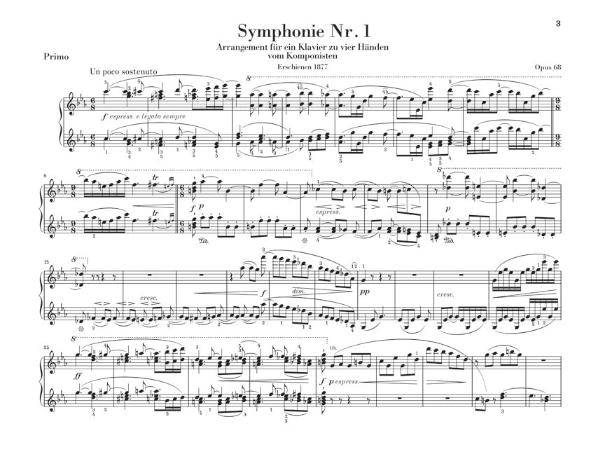 Brahms: Symphonies Nos. 1 & 2 (arr. for piano 4-hands)