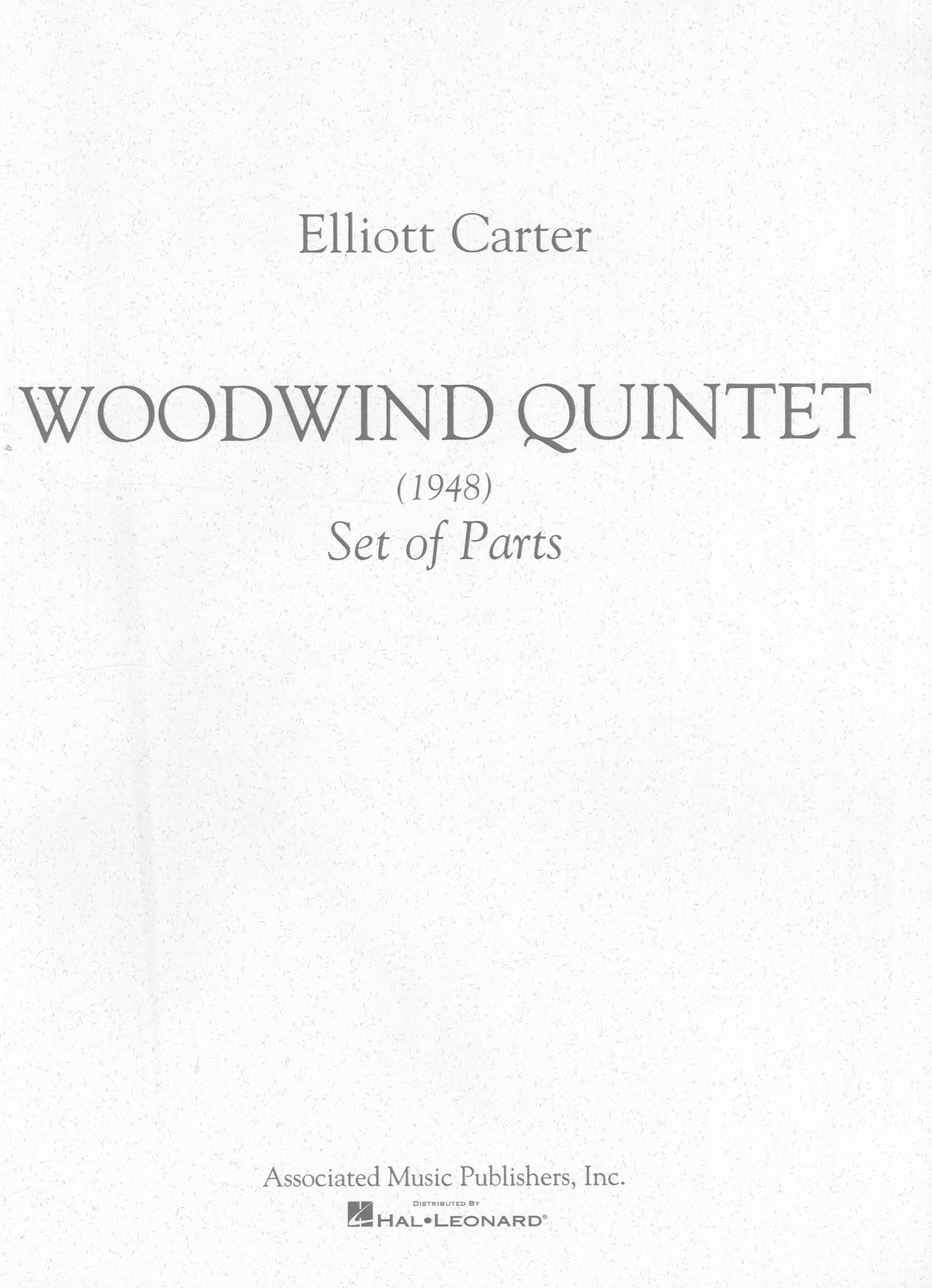 Carter: Woodwind Quintet
