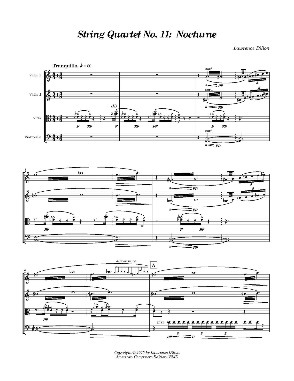 Dillon: String Quartet No. 11
