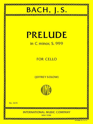 Bach: Prelude in C Minor, BWV 999 (arr. for cello)