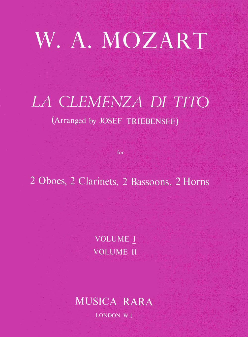 アート・デザイン・音楽 MOZART/La Clemenza di Tito KV 621 Mozart: La Clemenza di Tito, K. 621 (arr. for wind octet) – Ficks
