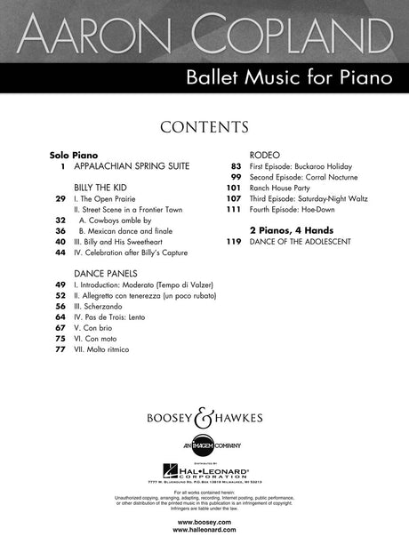 Copland: Ballet Music for Piano