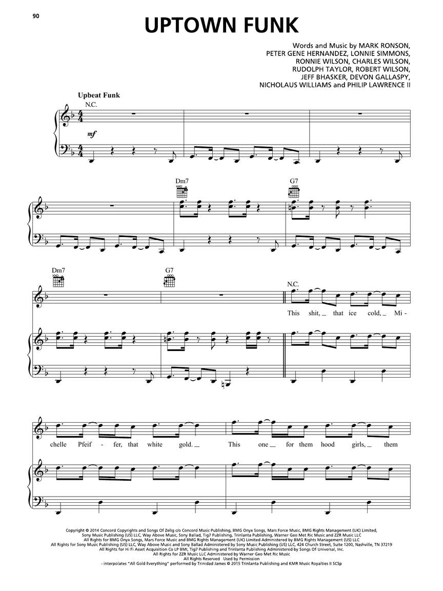 Bruno Mars Sheet Music Collection