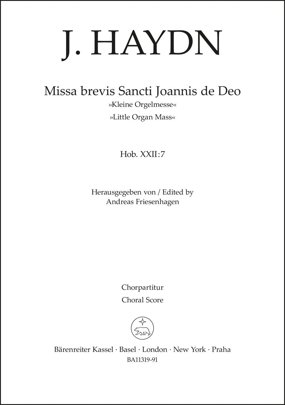 Haydn: Missa brevis Sancti Joannis de Deo, Hob. XXII:7