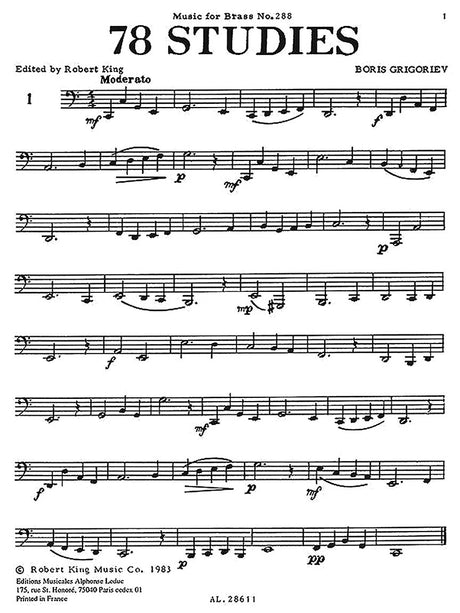Grigoriev: 78 Studies for Tuba