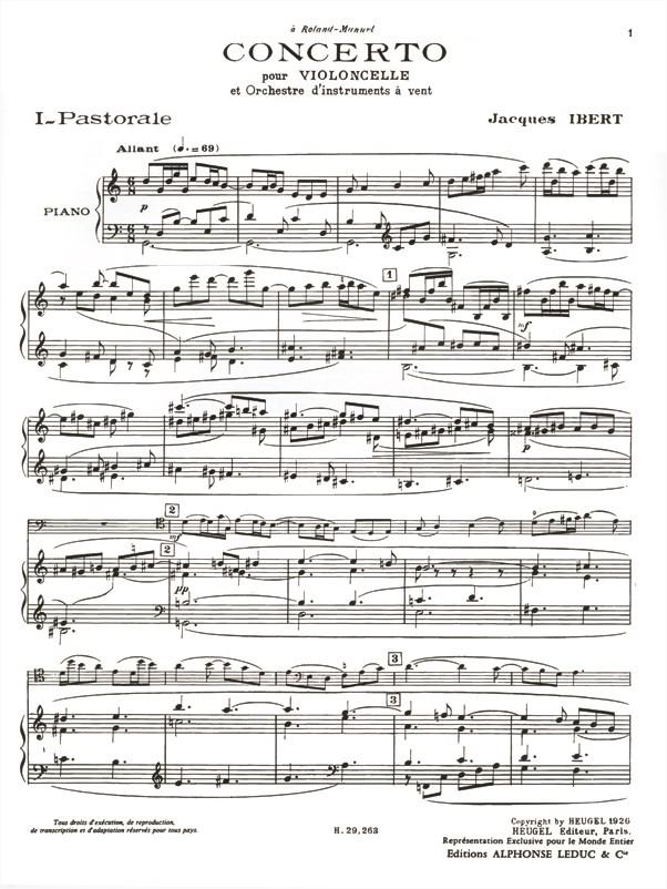 Ibert: Cello Concerto