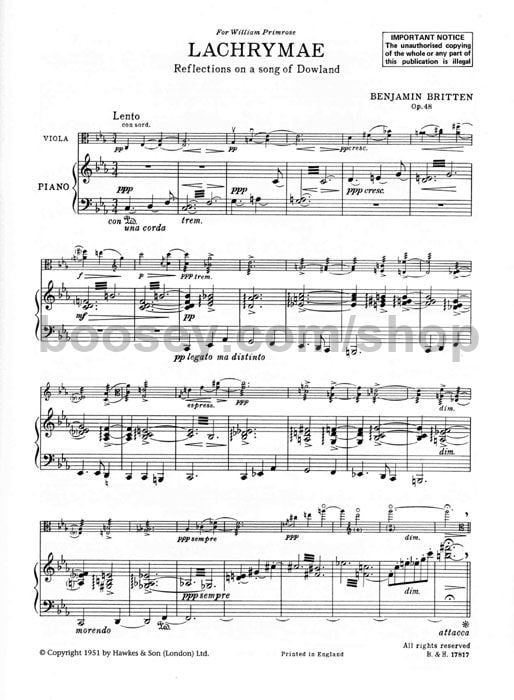 Britten: Lachrymae, Op. 48 – Ficks Music