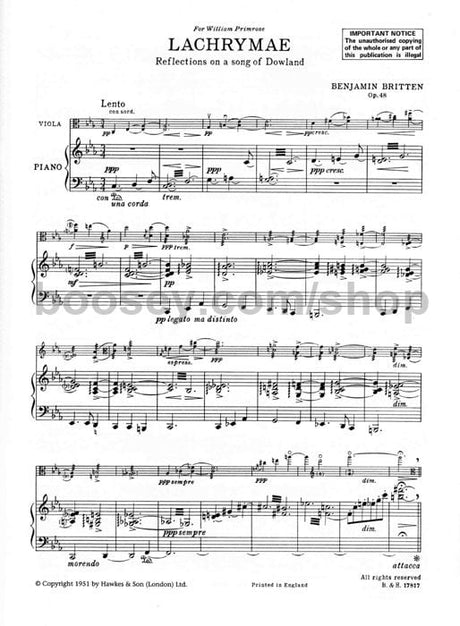 Britten: Lachrymae, Op. 48