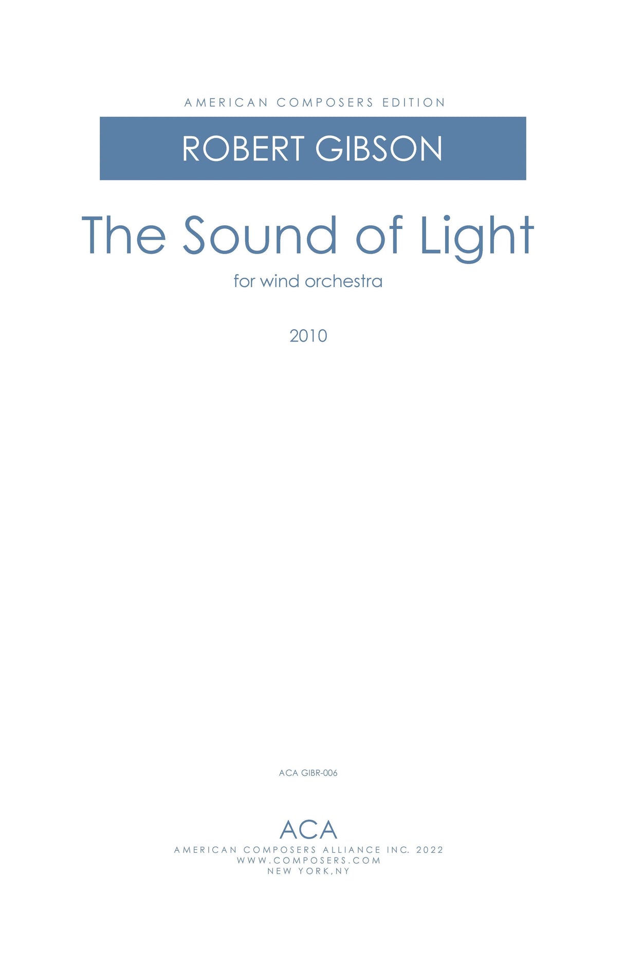 Gibson: Sound of Light