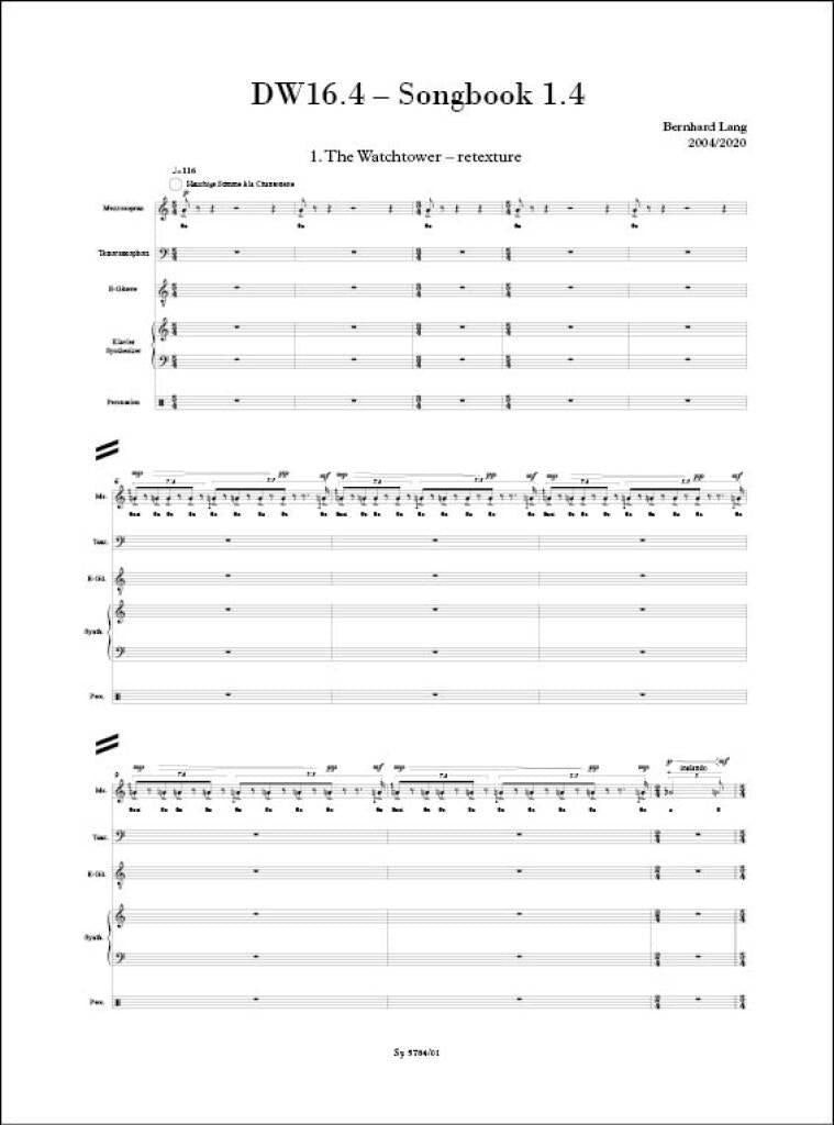 Lang: DW16.4 - Songbook I.4