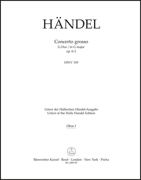 Handel: Concerto grosso in G Major, HWV 319, Op. 6, No. 1