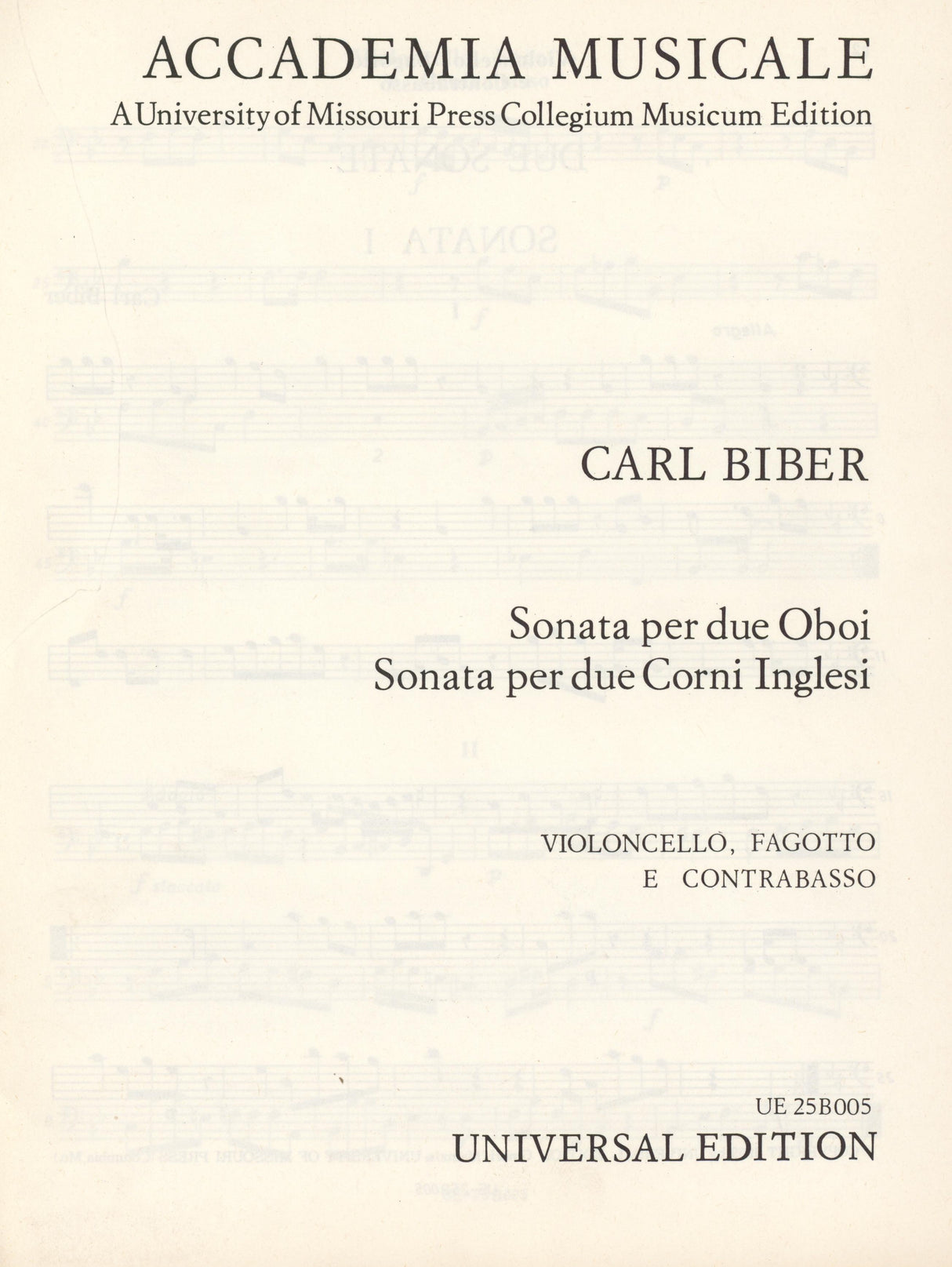 Biber: Sonata No. 1 for 2 Oboes, Sonata No. 2 for 2 English Horns